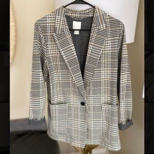 Plaid blazer coat